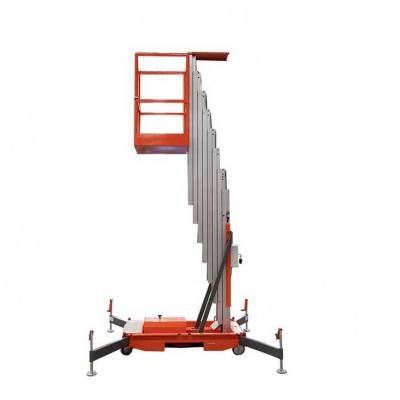 Electric Motor Aerial Lift  Single Mast Aluminum Lifts Platforms