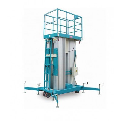 Aluminum alloy mobile electric aerial work platform three mast elevators lift