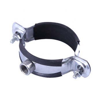 Inch stainless steel single pipe clamps heavy duty clamp with rubber