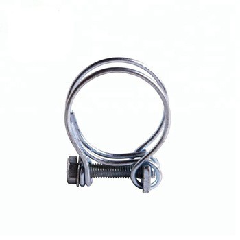 France Type adjustable pipe clamp Stainless Steel Double wire rope clamp different size single ring hose clamp